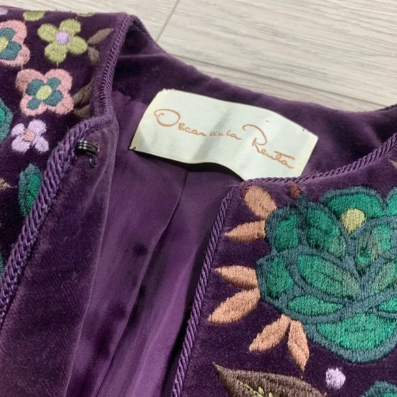 Oscar de la Renta Vintage Embroidered Blazer Jacket - Picture 10 of 16